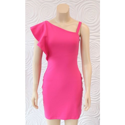 Susana Monaco Susana Monaco Ruffle Side Shoulder Dress Susana Monaco Susana Monaco Ruffle Side Shoulder Dress