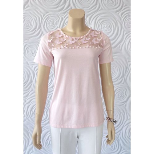Passioni Passioni Sheer Detail Top With Butterfly Detail Passioni Passioni Sheer Detail Top With Butterfly Detail