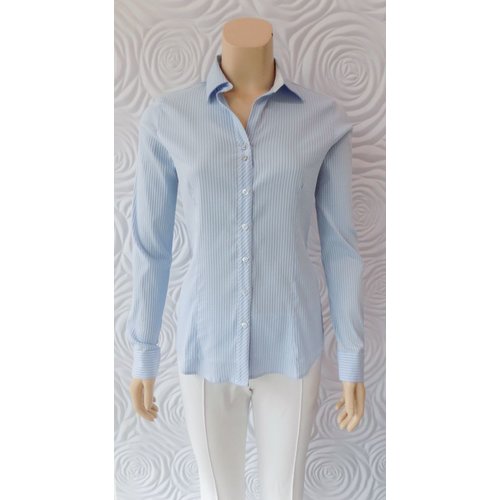 Valentina Valentina Pin Stripe Strecth Button Down Blouse Valentina Valentina Pin Stripe Strecth Button Down Blouse