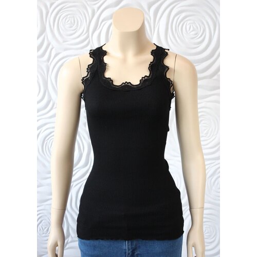 Rosemunde Rosemunde Cotton/Silk Tank with Lace Trim Rosemunde Rosemunde Cotton/Silk Tank with Lace Trim