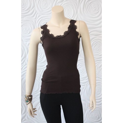 Rosemunde Rosemunde Silk Regular Top with Vintage Lace Rosemunde Rosemunde Silk Regular Top with Vintage Lace