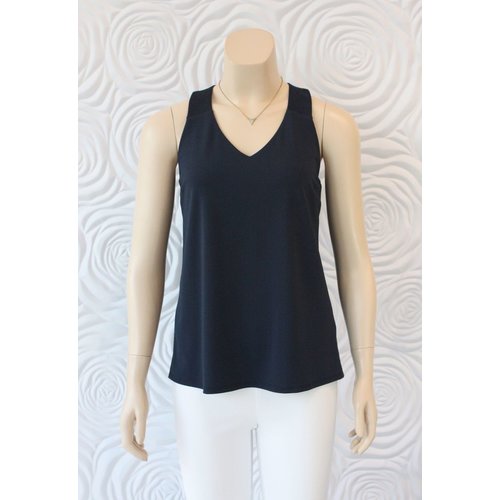Iris Iris Top With Suede Straps In Navy Iris Iris Top With Suede Straps In Navy