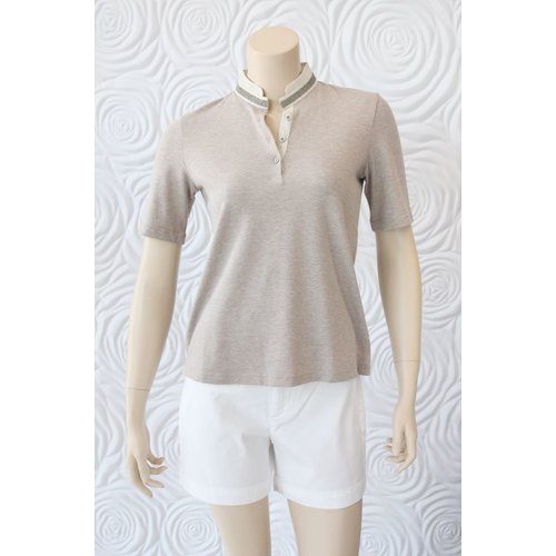 GranSasso GranSasso Polo with Sequin Trim GranSasso GranSasso Polo with Sequin Trim