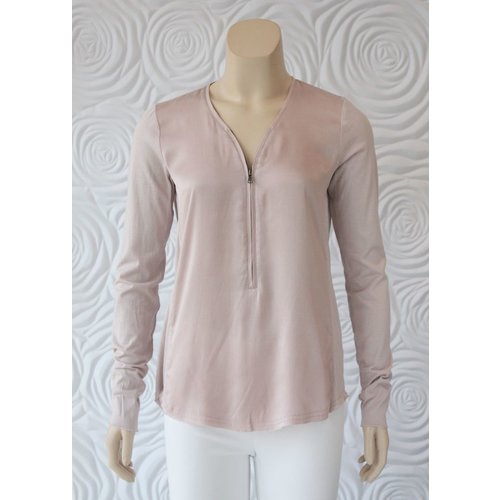 Go Silk Go Silk Long Sleeve Top with Zipper Front Go Silk Go Silk Long Sleeve Top with Zipper Front