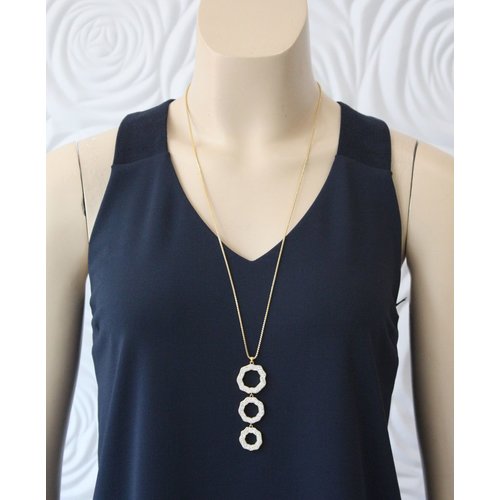 La Costa La Costa Duo Crystal And Hematite Gold La Costa La Costa Duo Crystal And Hematite Gold