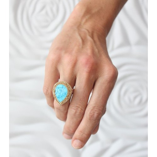 La Costa La Costa Tear Gem Turquoise All Gold La Costa La Costa Tear Gem Turquoise All Gold
