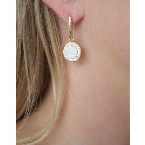 La Costa La Costa Loop Oval Gem Earring La Costa La Costa Loop Oval Gem Earring