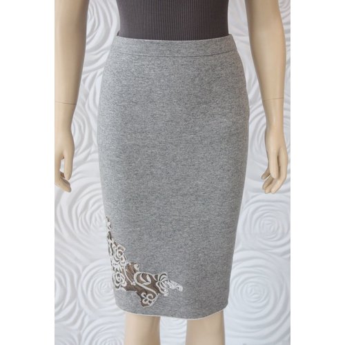 D Exterior D Exterior Double Sided Skirt with Floral Design D Exterior D Exterior Double Sided Skirt with Floral Design