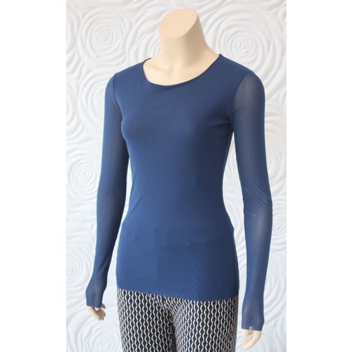 D Exterior D Exterior Classic Tulle Top in Cobalt D Exterior D Exterior Classic Tulle Top in Cobalt
