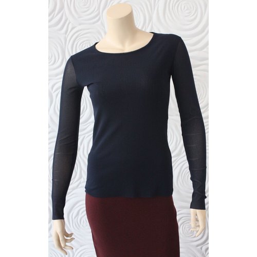 D Exterior D Exterior Classic Tulle Top in Cobalt D Exterior D Exterior Classic Tulle Top in Cobalt