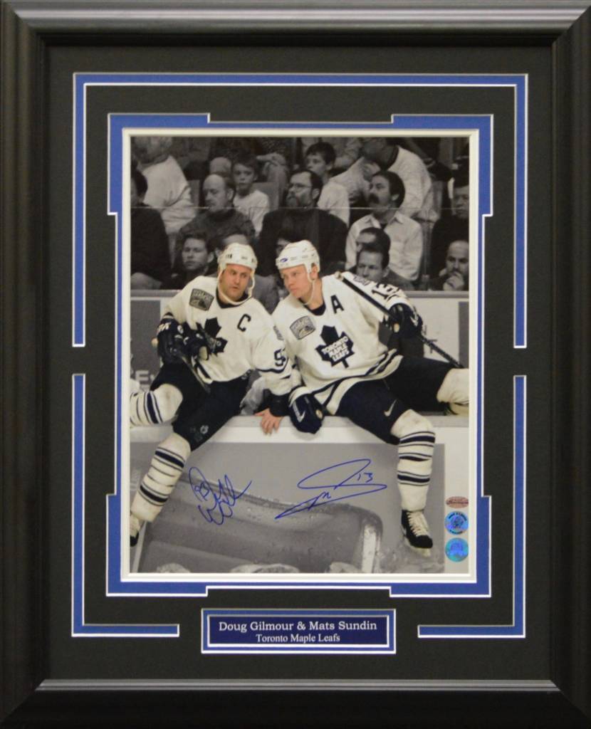 Doug Gilmour Mats Sundin Dual Autograph 16x20 Frame Toronto