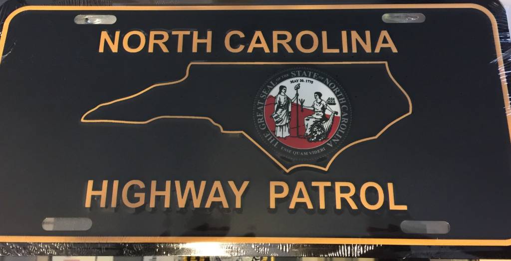 NC Highway Patrol License Plate Gold NC Troopers Association Store
