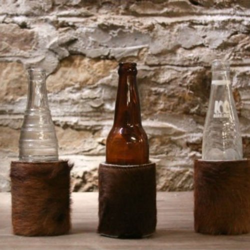 Cowhide Koozie Cactus Creek