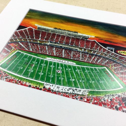 Booking apartments stadium apartment, in milan on hotellook from $208 per night. Chiefs Stadium Apartment - Arrowhead Stadium Sunset Print - Cactus Creek