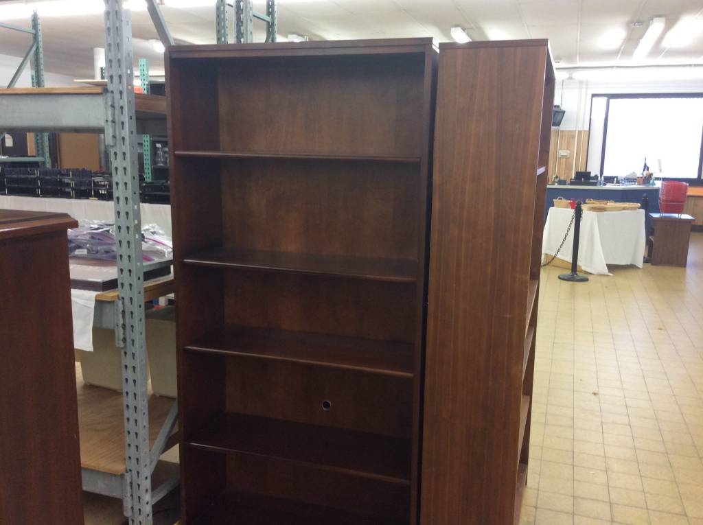 13x36x73 Cherry Wood Bookcase With 5 Shelves 11 12 18 Nd Surplus 13x36x73 Cherry Wood Bookcase With 5 Shelves 11 12 18