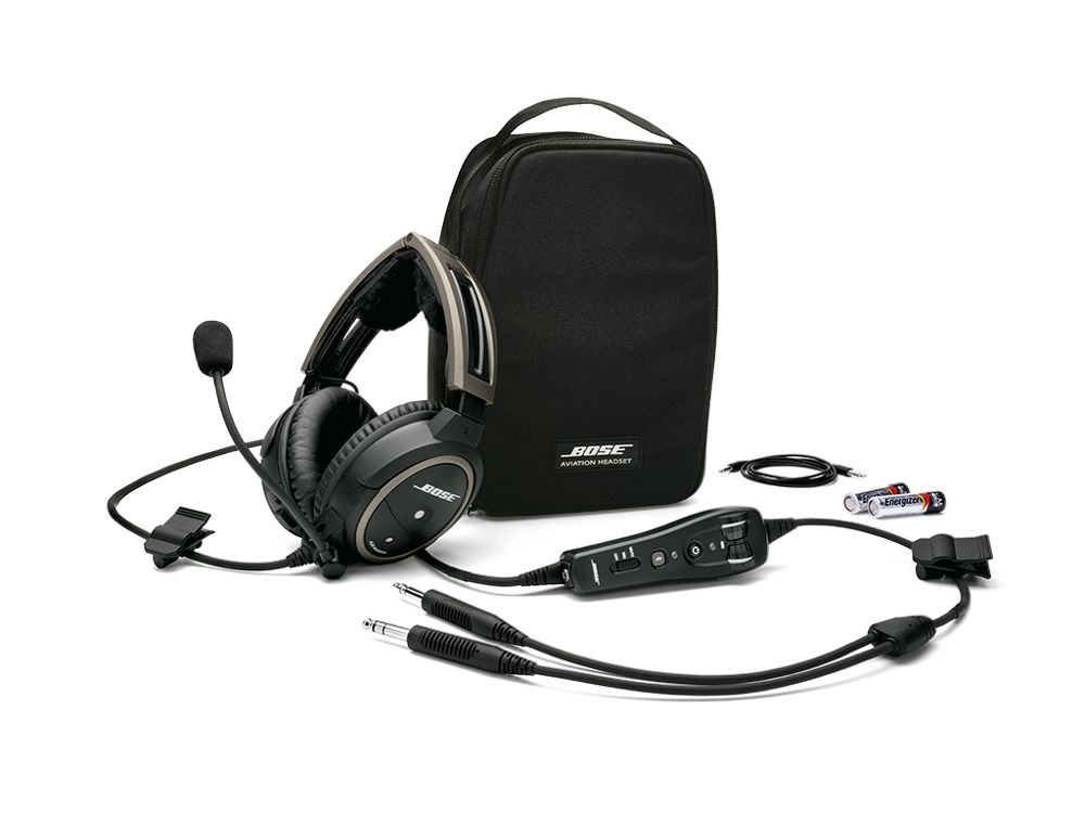 A20® Aviation Headset w/bluetooth/battery powered/electret mic/straight