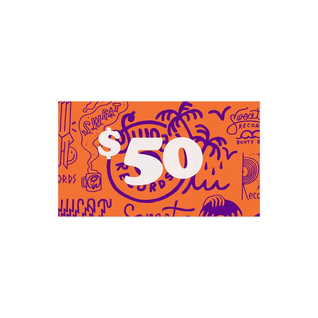 $50 sweat records gift card - online store