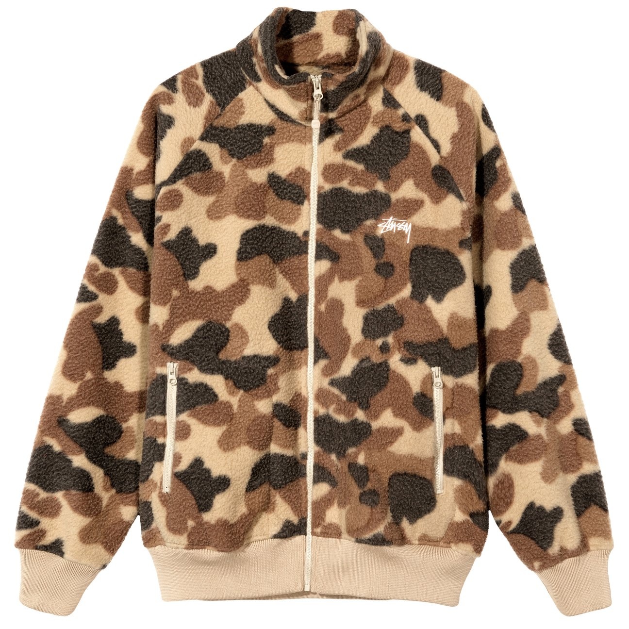 Stussy Camo Fleece Jacket Camo Jugrnaut