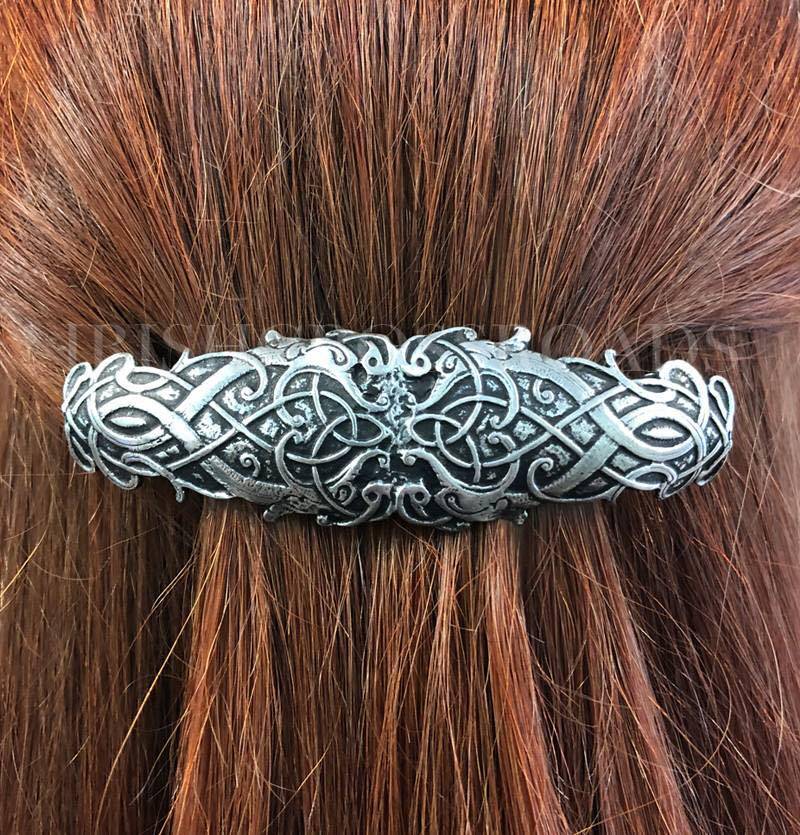 MULLINGAR PEWTER CELTIC HAIR BARRETTE Irish Crossroads