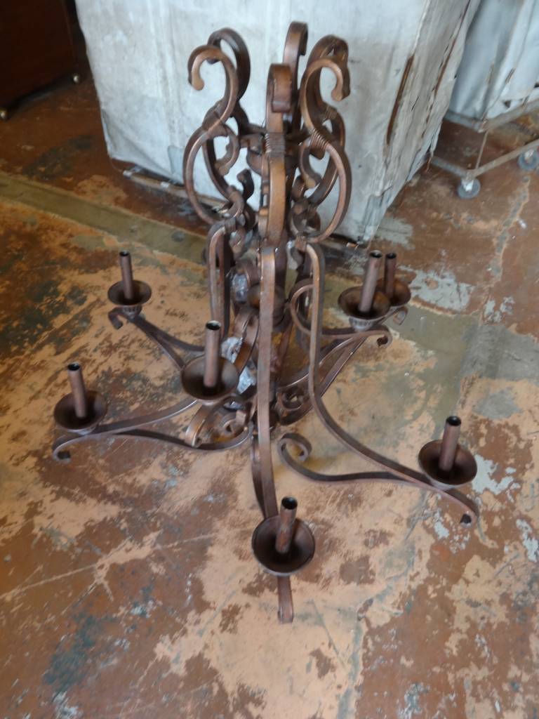 9 Light Two Tiered Chandelier Sarasota Architectural Salvage, 1093