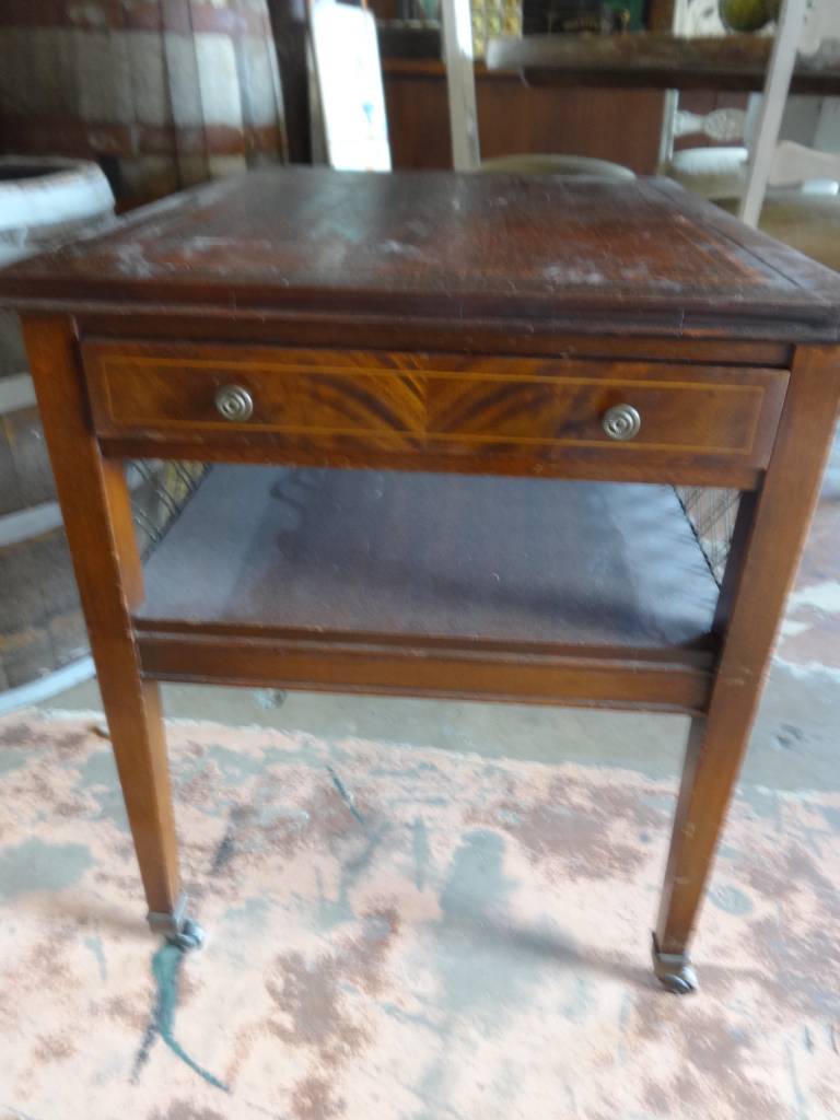 Genuine Mahogany Side Table W Casters Sarasota Architectural Genuine Mahogany Side Table W Casters Sarasota Architectural Salvage 1093 Central Ave Fl 34236