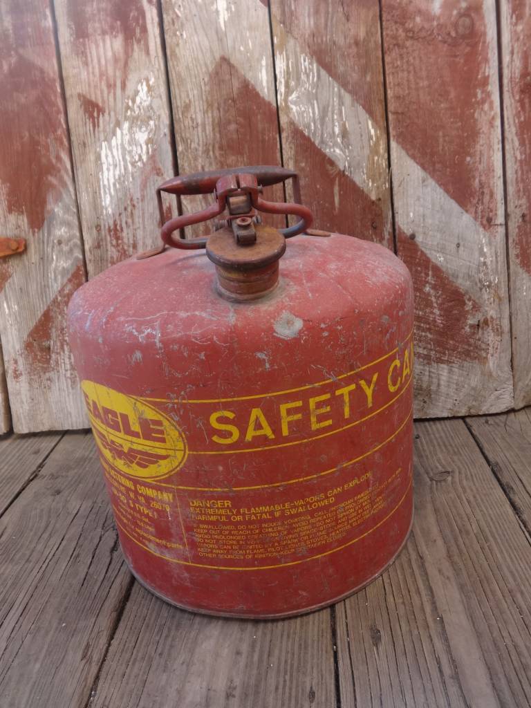 Lg Eagle Vintage Gas Can Red - Sarasota Architectural Salvage, 1093