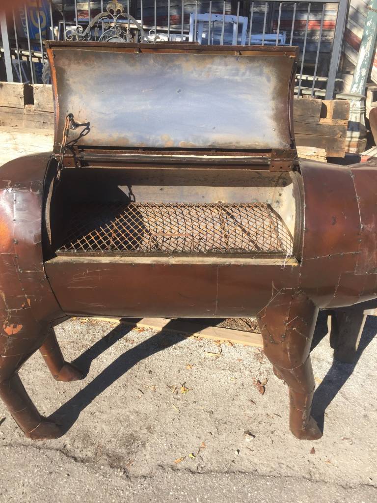 Large Tin Pig Grill Sarasota Architectural Salvage, 1093 Central Ave