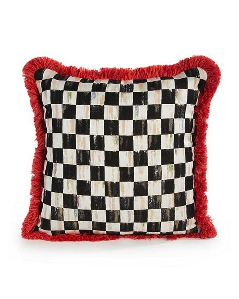 Mackenzie Childs Courtly Check Spindle Outdoor Accent Pillow Lg
