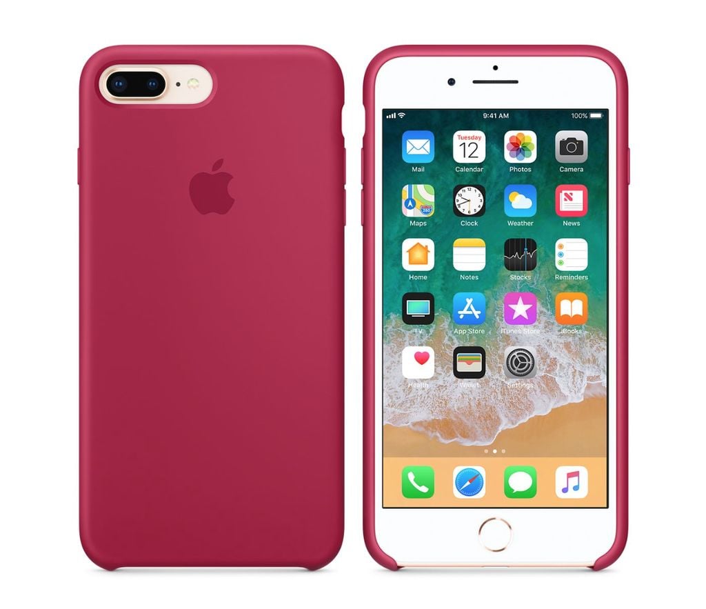 IPhone 8 Plus/7 Plus Silicone Case - Rose Red - Creighton IJay Store