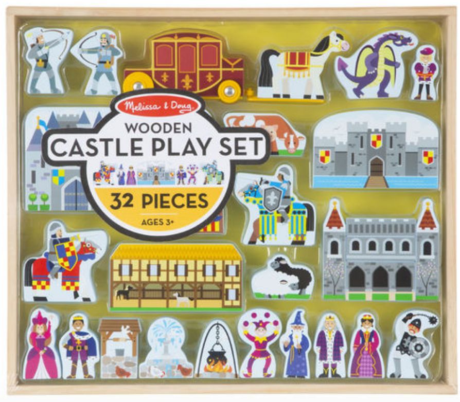 Melissa Doug Wooden Castle Play Set