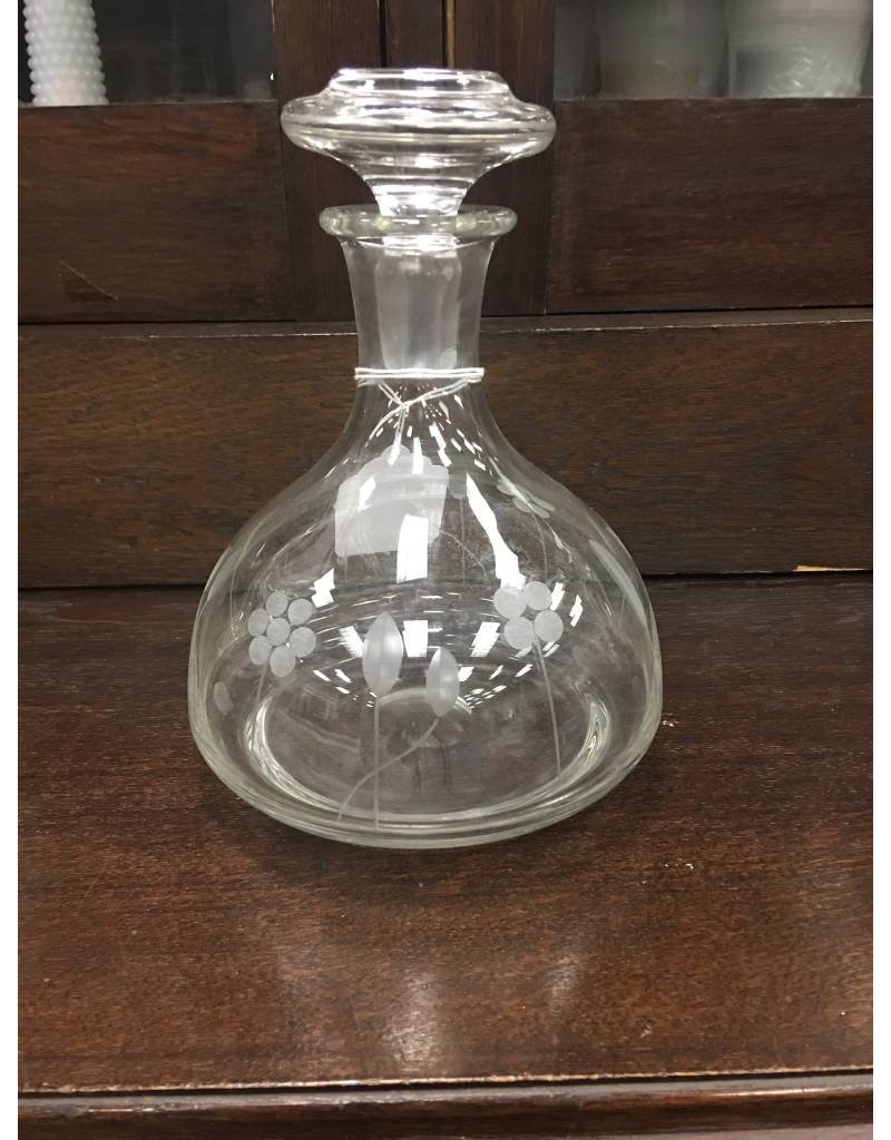 Etched Glass Decanter Heirloom Home