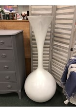 Tall Long Neck White Plastic Floor Vase Heirloom Home