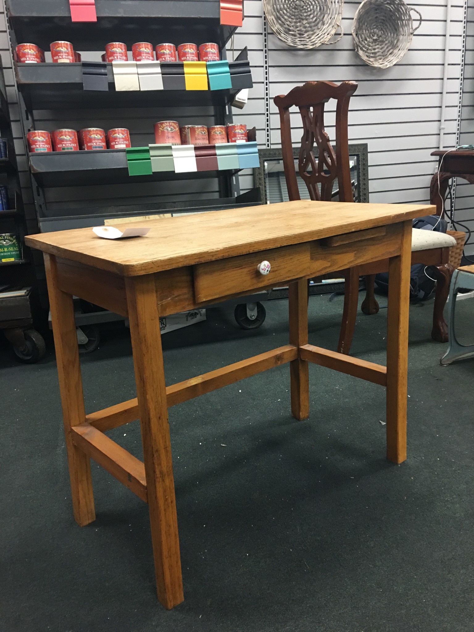 Kids Oak Desk W Drawer Heirloom Home