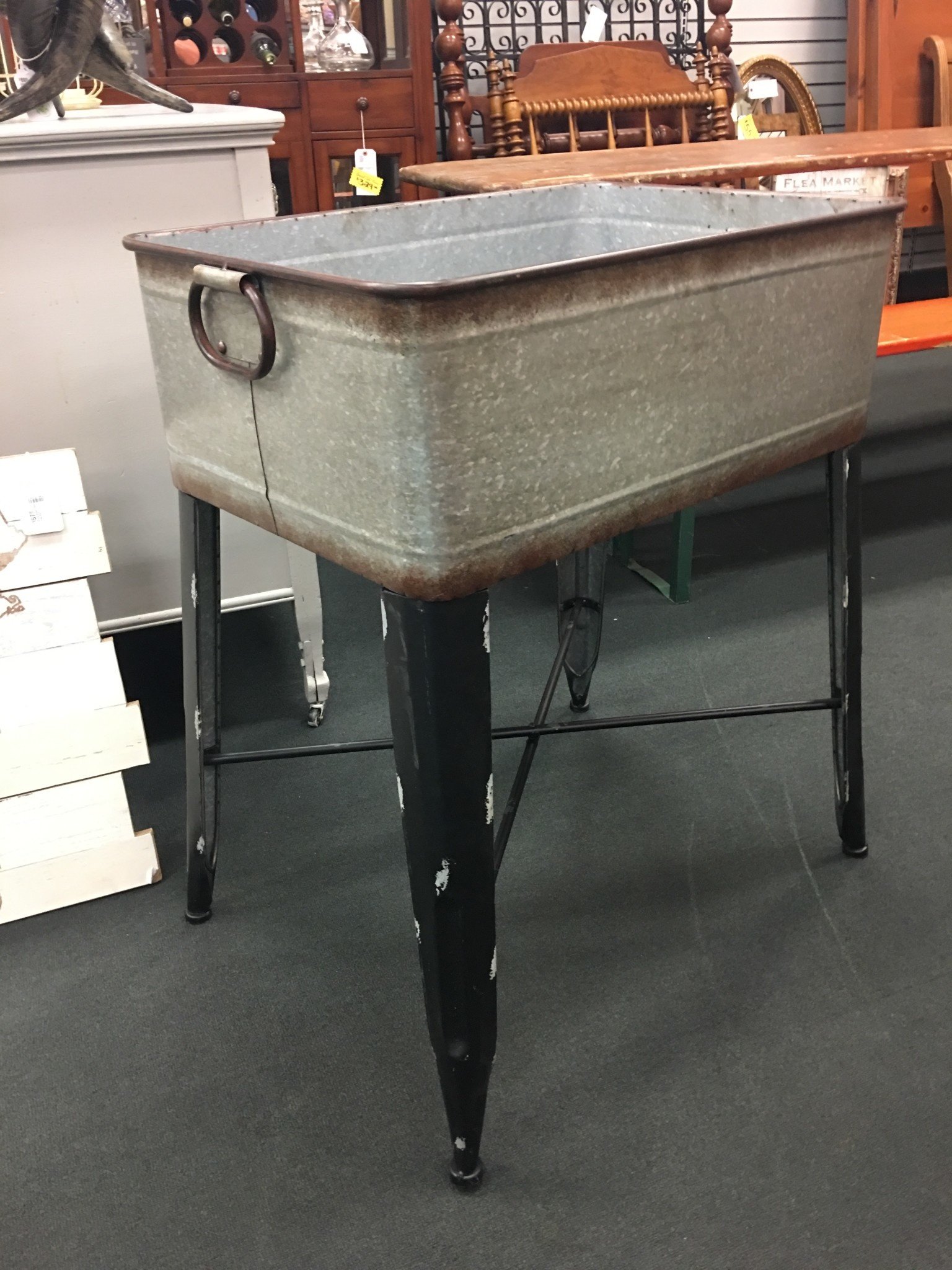 Galvanized Metal Cooler Heirloom Home