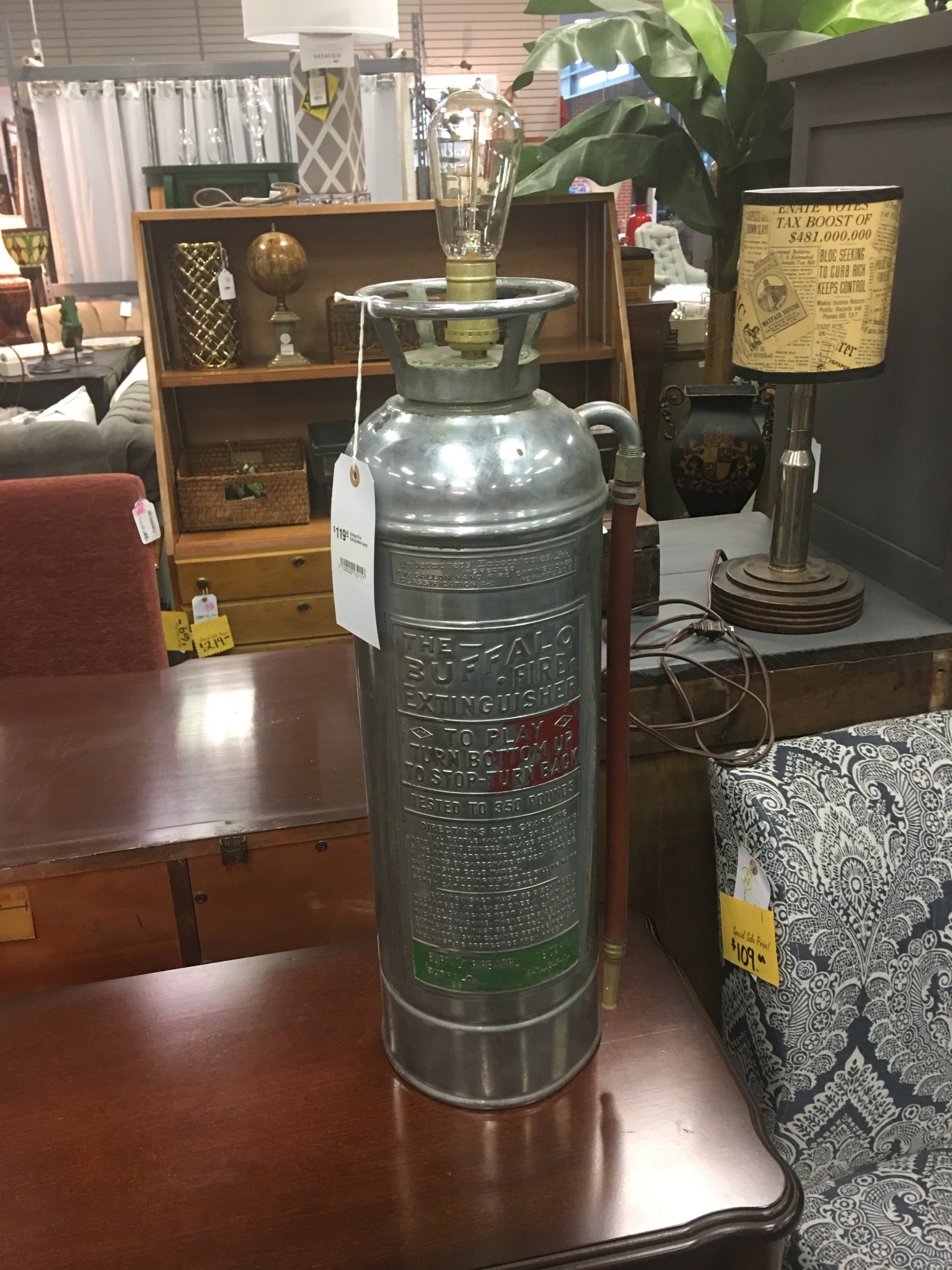 Vintage Fire Extinguisher Lamp Heirloom Home