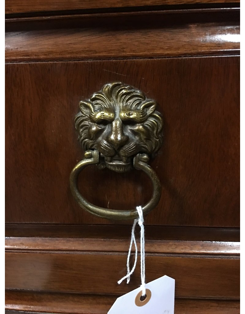 Mahogany Two Door w Lion Head Pulls Heirloom Home