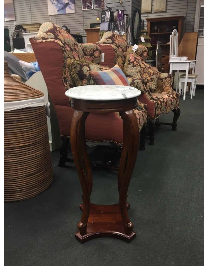 Mahogany Marble Top Plant Stand Heirloom Home