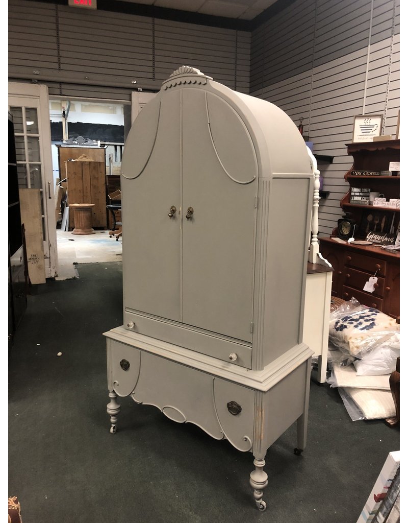 Gray Painted Dome Top Wardrobe Heirloom Home