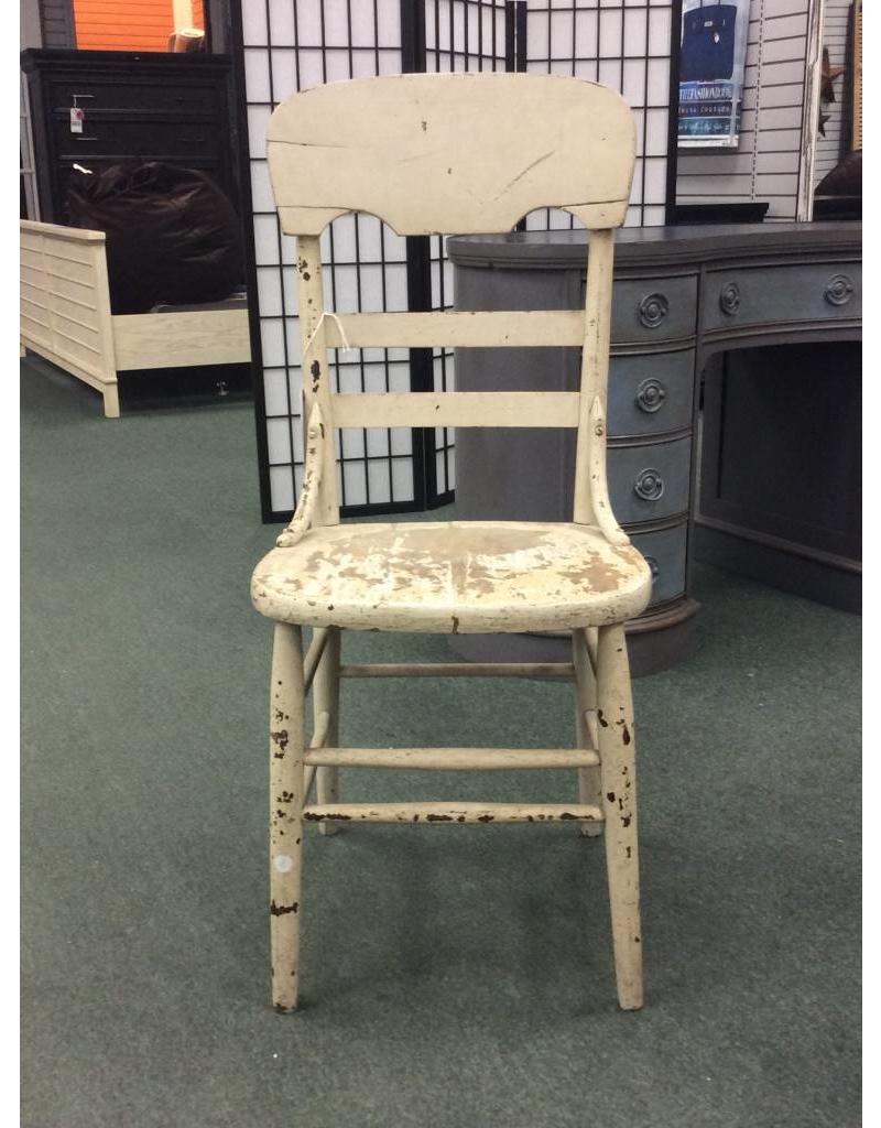 White Chippy Paint Antique Dining Chair Heirloom Home
