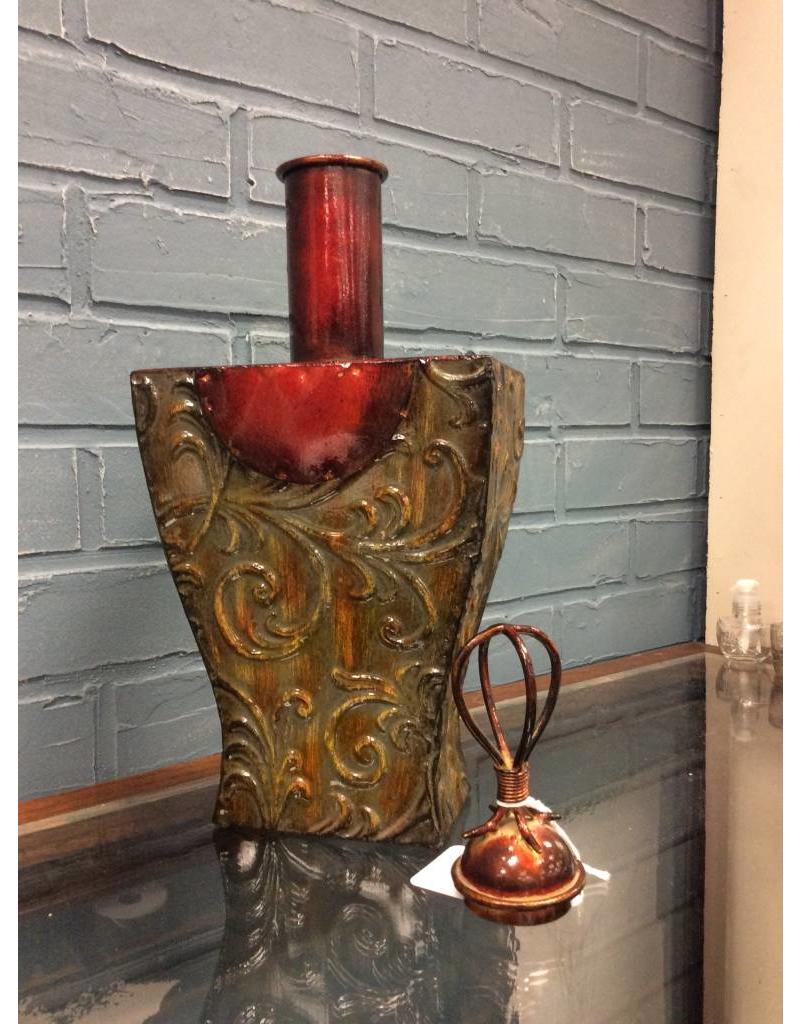 Decorative Metal Urn With Lid Heirloom Home