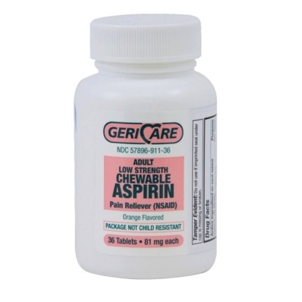 Aspirin 81mg Chewable 36 tablets CoxHealth