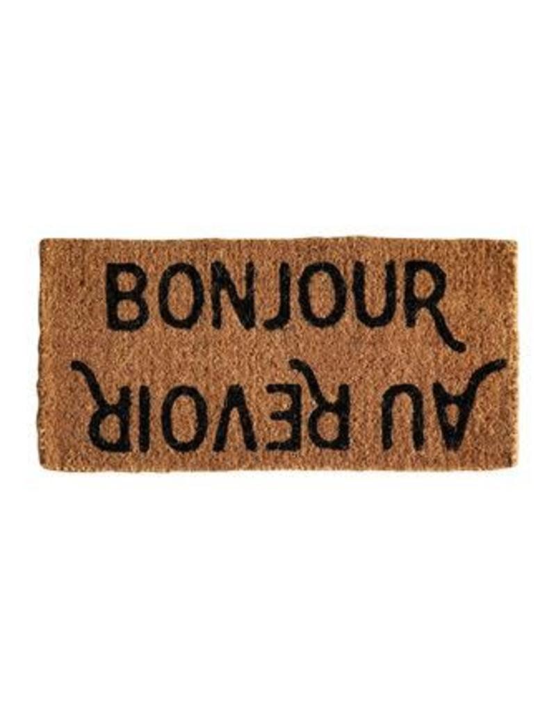 Bonjour/Au Revoir Doormat Wishbone Home Design