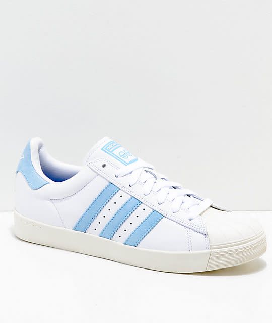 light blue adidas superstar shoes