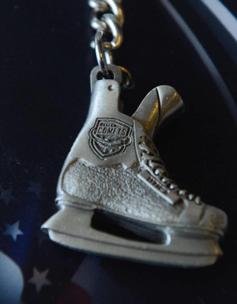 Sparta Pewter Metal Hockey Skate Keychain Utica Comets LLC