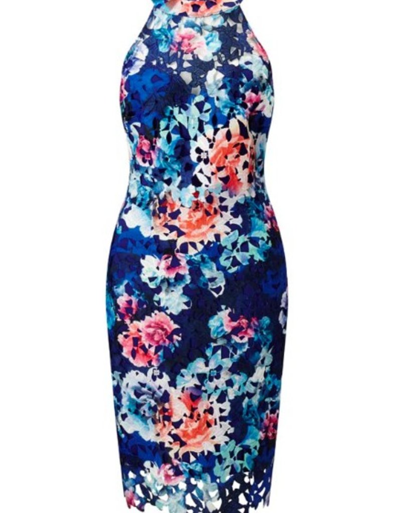 lipsy vip lace floral detail bodycon dress