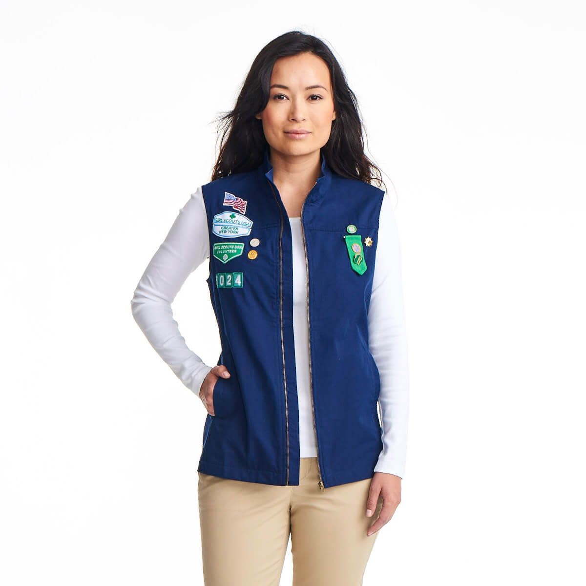 Adult Official Navy Vest Girl Scouts of Silver Sage Council Shop