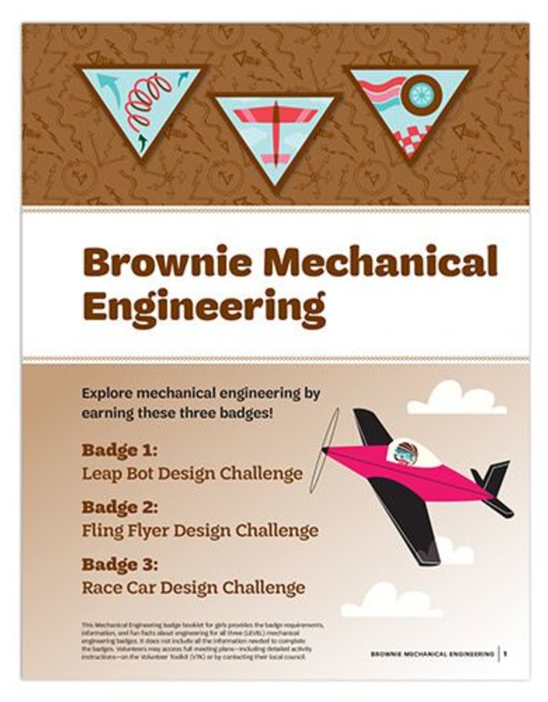 GIRL SCOUTS OF THE USA Brownie Mechanical Engineering Badge