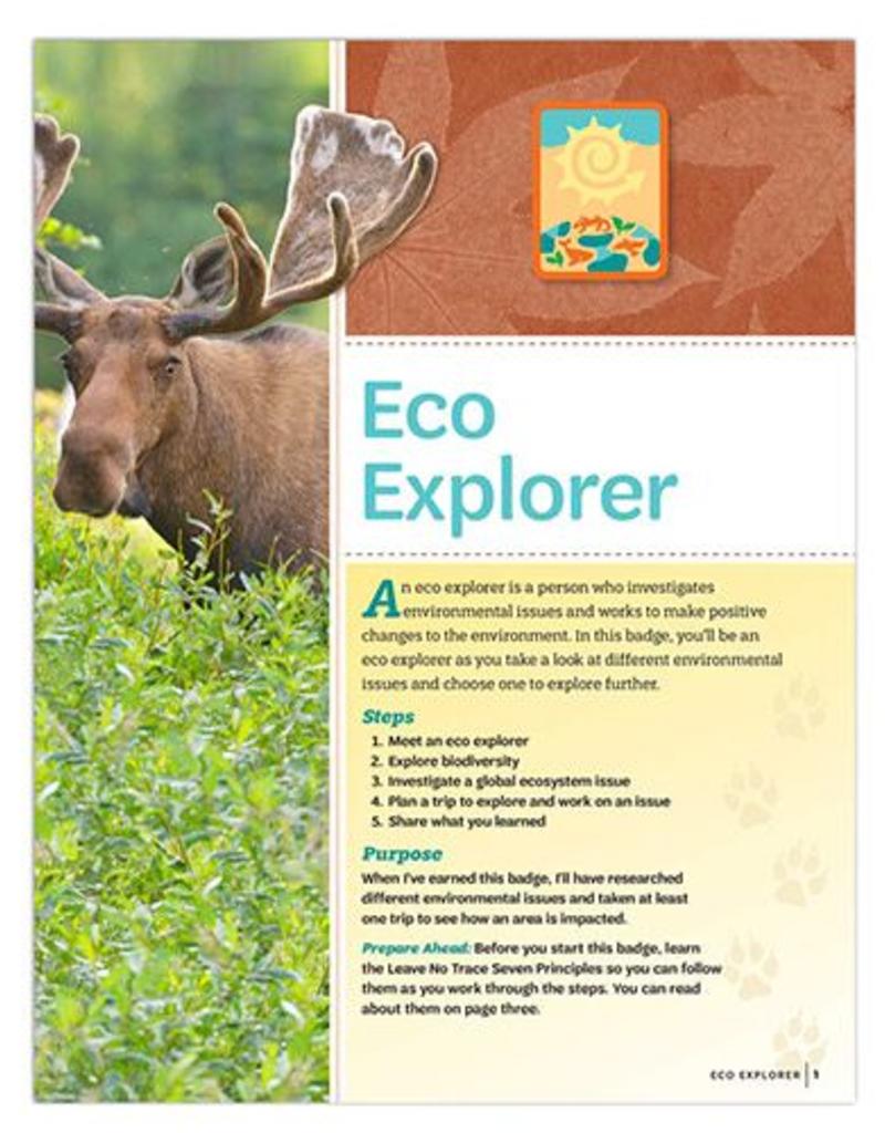 GIRL SCOUTS OF THE USA Senior Eco Explorer Badge Requirements Girl