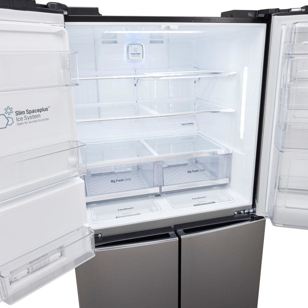 LG 29.8 French Door Refrigerator Black Stainless Smart Buy Appliance