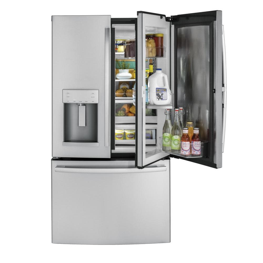 GE 27.8 cu. ft. French Door Refrigerator DoorinDoor Stainless Smart